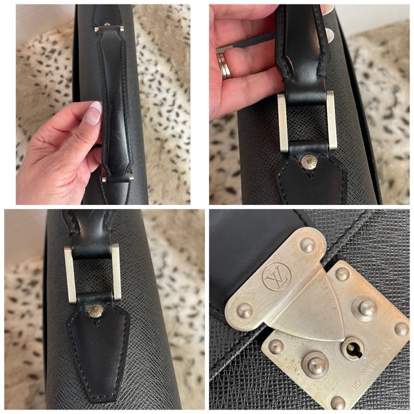 Louis Vuitton Taiga Robusto Black Briefcase Laptop Bag - Picture 7 of 16